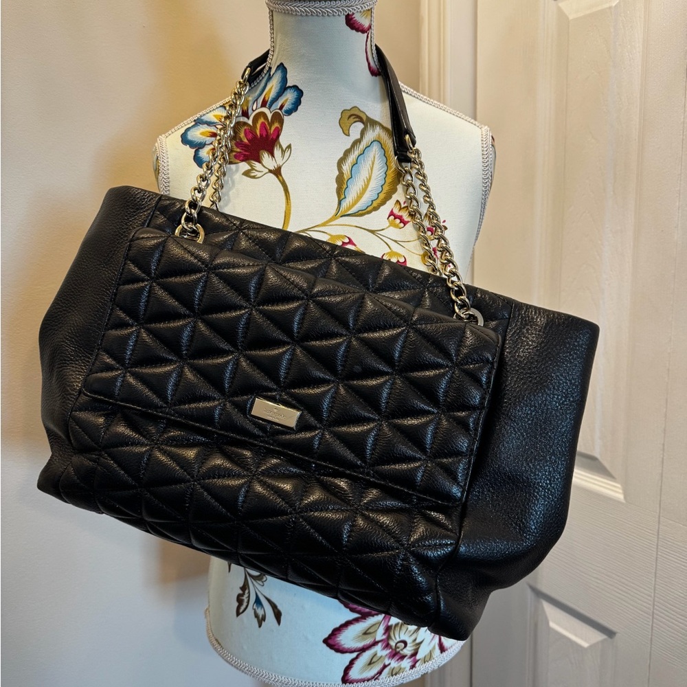 Kate Spade Willis Emery Court Quilted Leather Tote Shoulder Bag